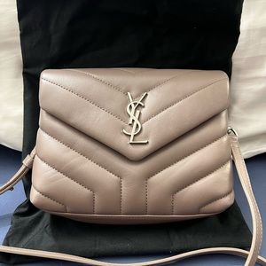 Used once. authentic YSL toy lou. gray/taupe color with silver hardware